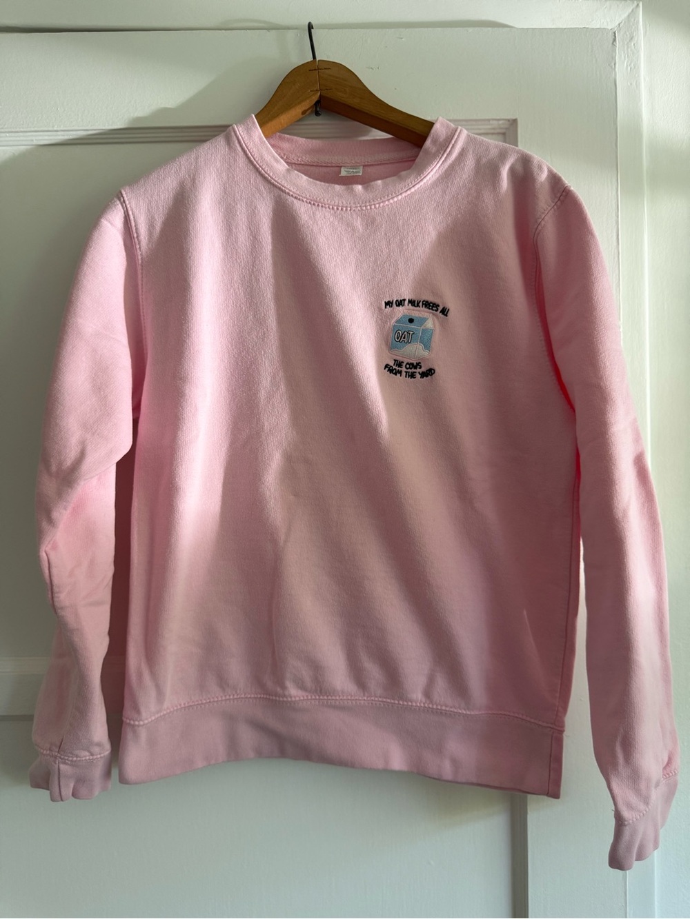 Pastel Pink Graphic Crewneck Sweatshirt